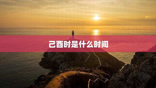 己酉时是什么时间