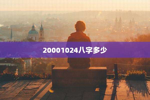20001024八字多少