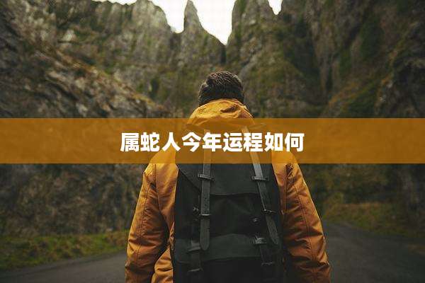 属蛇人今年运程如何