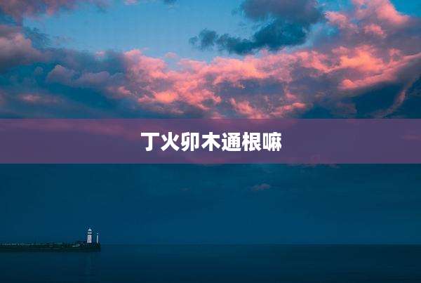 丁火卯木通根嘛