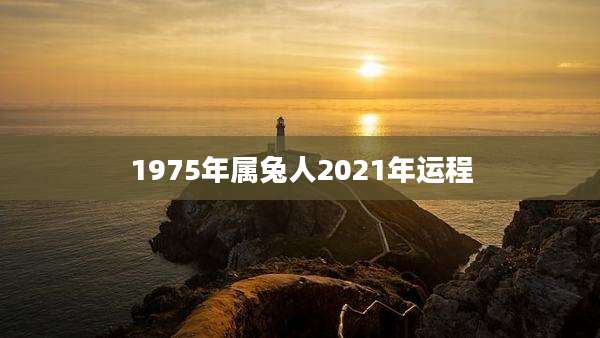 1975年属兔人2021年运程