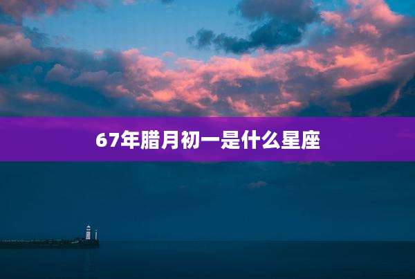 67年腊月初一是什么星座