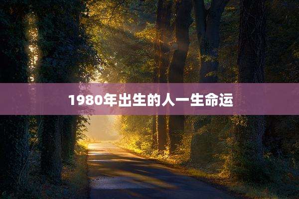 1980年出生的人一生命运