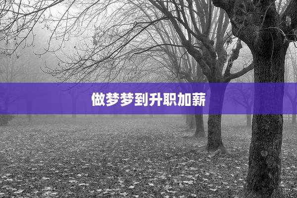 做梦梦到升职加薪
