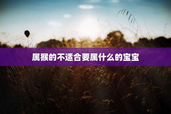 属猴的不适合要属什么的宝宝