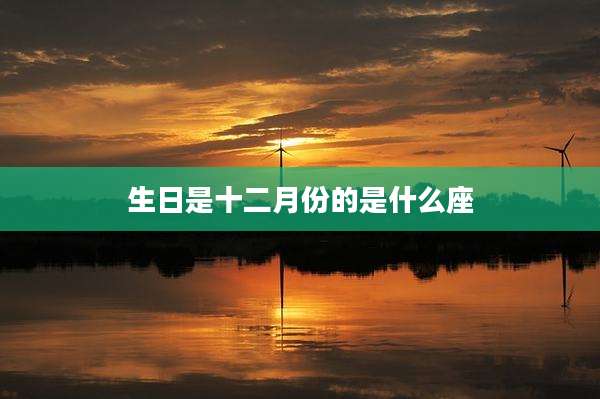 生日是十二月份的是什么座