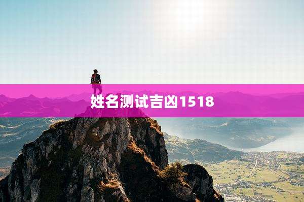 姓名测试吉凶1518