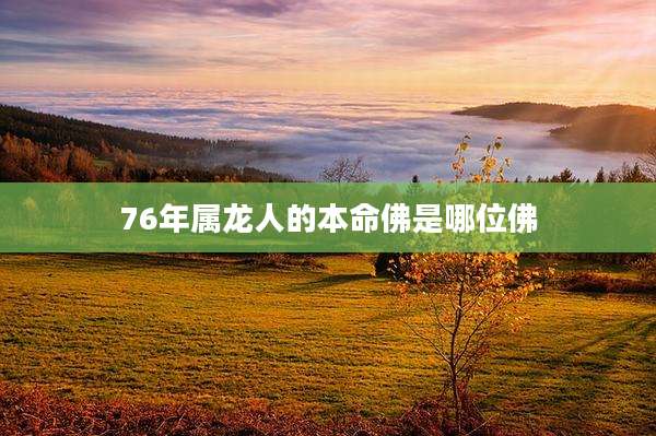 76年属龙人的本命佛是哪位佛
