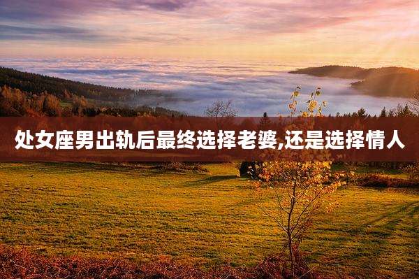 处女座男出轨后最终选择老婆,还是选择情人