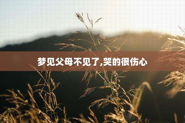 梦见父母不见了,哭的很伤心