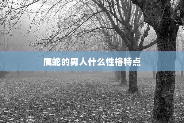 属蛇的男人什么性格特点