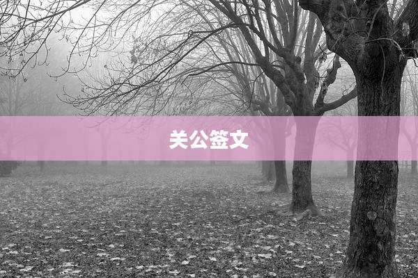 关公签文