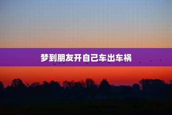 梦到朋友开自己车出车祸
