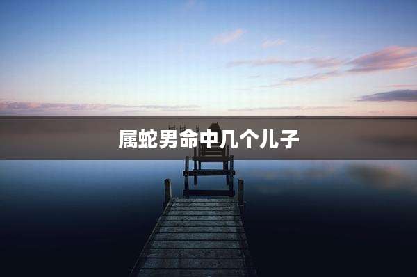 属蛇男命中几个儿子