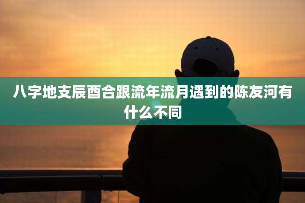 八字地支辰酉合跟流年流月遇到的陈友河有什么不同
