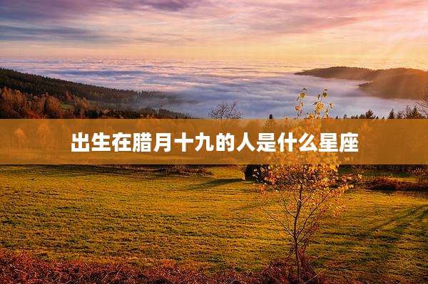 出生在腊月十九的人是什么星座