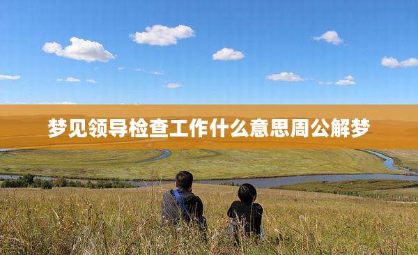 梦见领导检查工作什么意思周公解梦