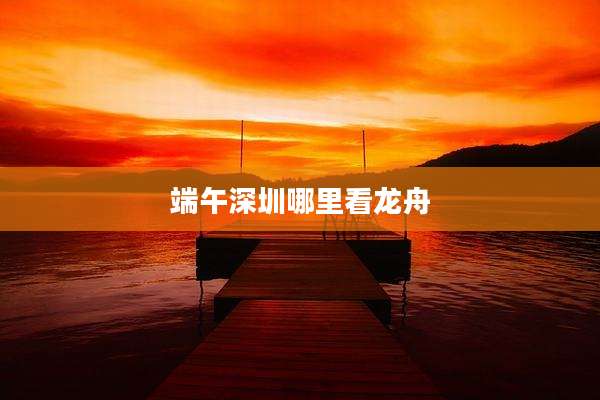 端午深圳哪里看龙舟