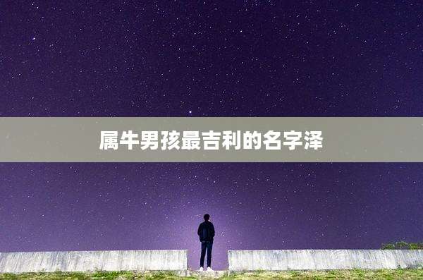 属牛男孩最吉利的名字泽