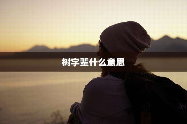 树字辈什么意思