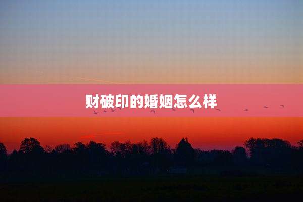 财破印的婚姻怎么样