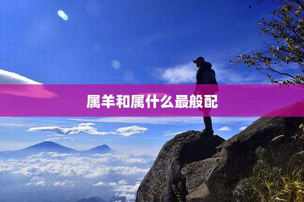 属羊和属什么最般配