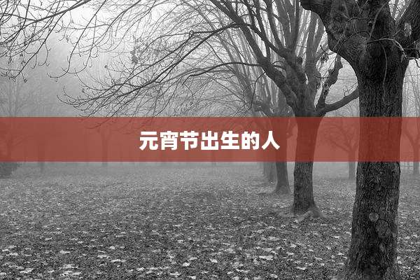 元宵节出生的人