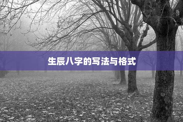 生辰八字的写法与格式