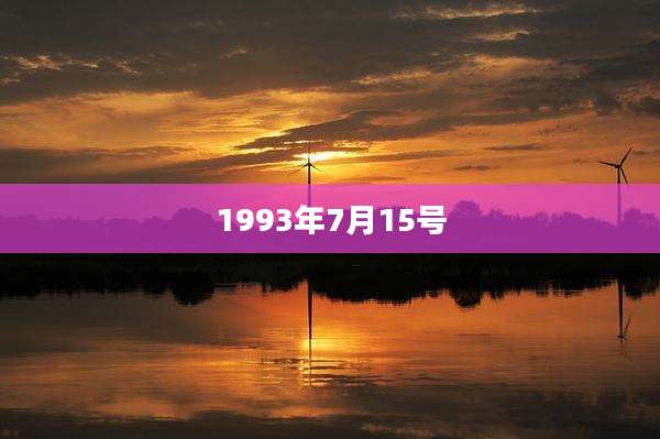 1993年7月15号