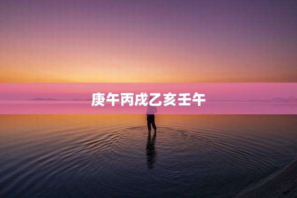 庚午丙戌乙亥壬午