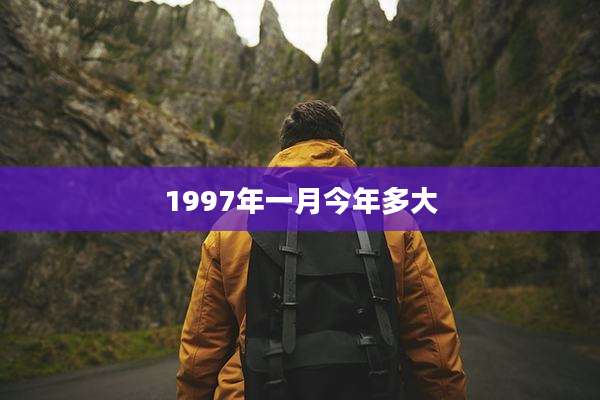 1997年一月今年多大