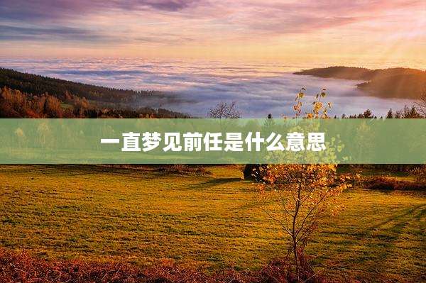 一直梦见前任是什么意思