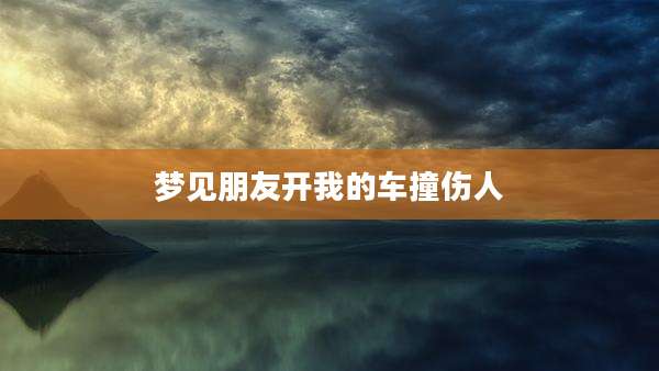 梦见朋友开我的车撞伤人