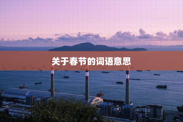 关于春节的词语意思