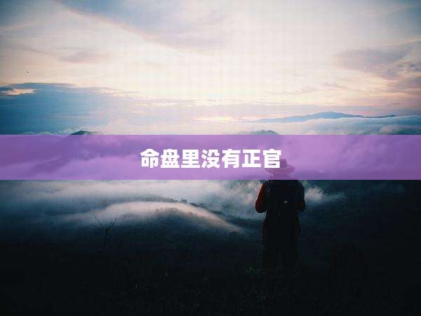 命盘里没有正官