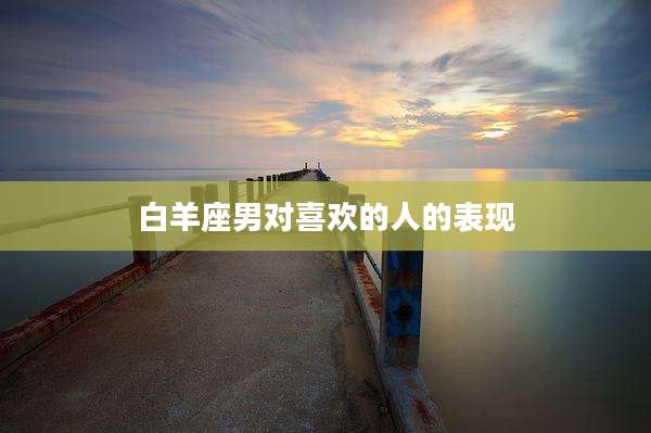 白羊座男对喜欢的人的表现