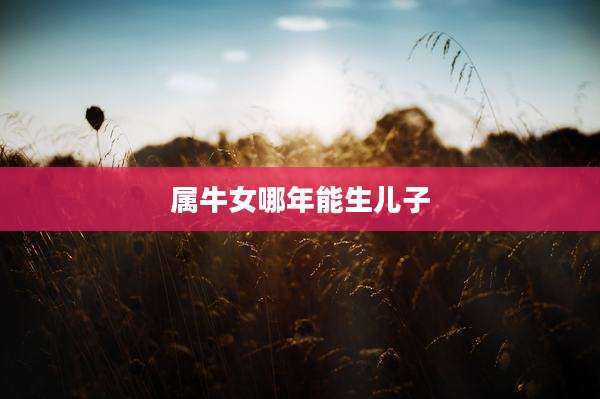 属牛女哪年能生儿子