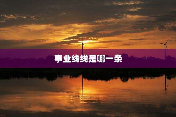 事业线线是哪一条