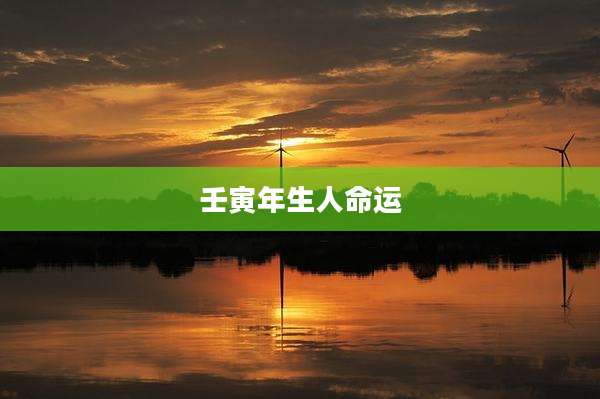 壬寅年生人命运