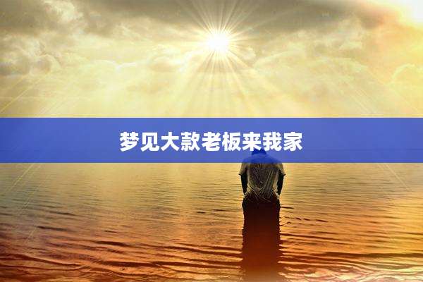 梦见大款老板来我家