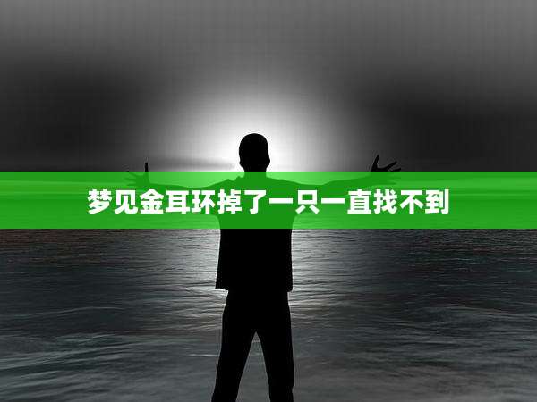 梦见金耳环掉了一只一直找不到