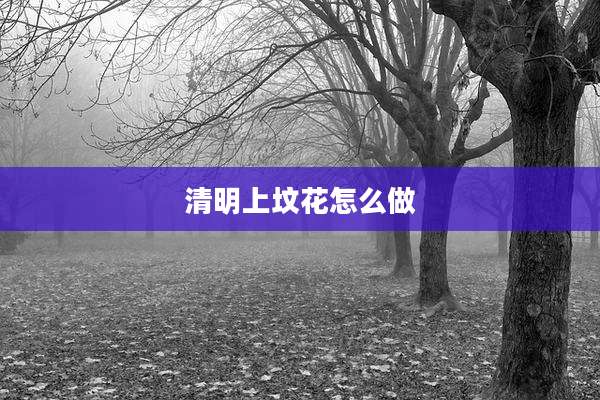 清明上坟花怎么做