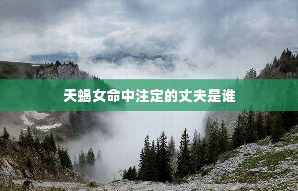 天蝎女命中注定的丈夫是谁