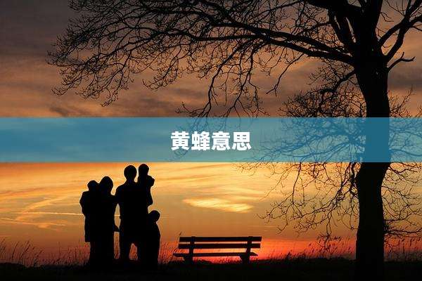 黄蜂意思