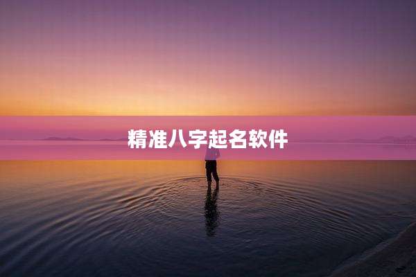 精准八字起名软件