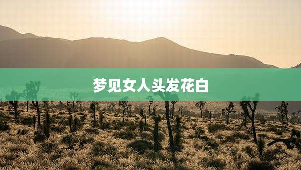 梦见女人头发花白