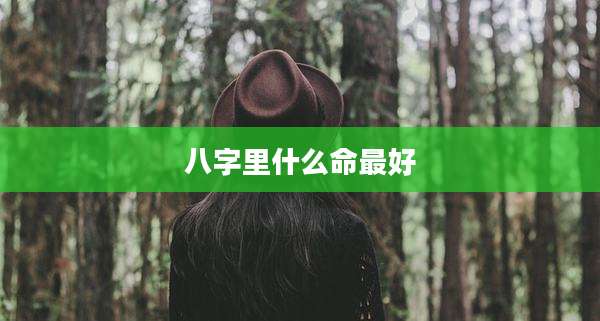 八字里什么命最好