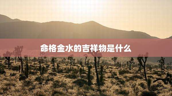 命格金水的吉祥物是什么