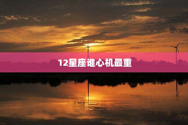 12星座谁心机最重