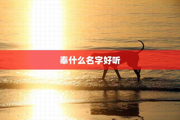 奉什么名字好听